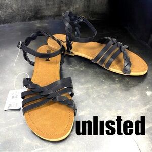 UNLISTED Braided Leather Sandals - Size 9.5 NWT